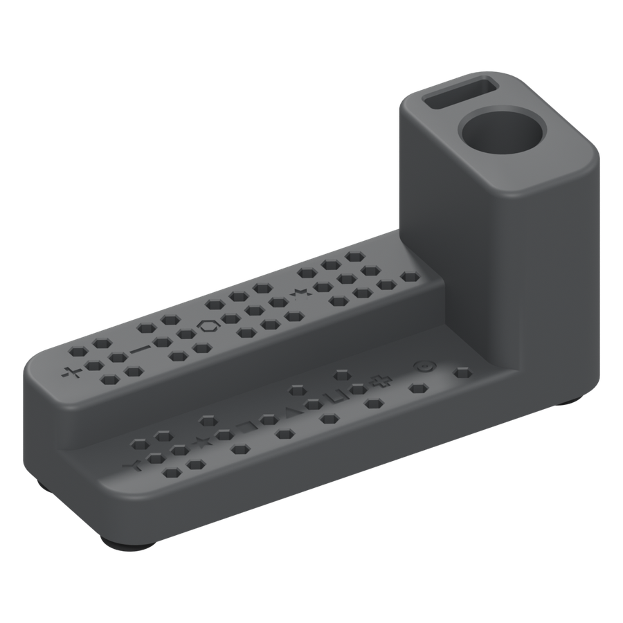 3D render of the Terrace Dock stand on its optional feet
